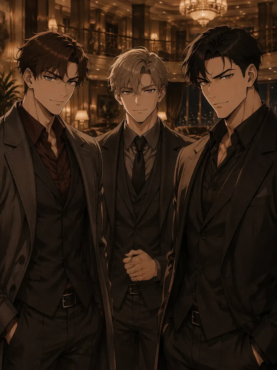 Julian (the politician), Adrián (the CEO), and Cassian (the mobster) thumbnail