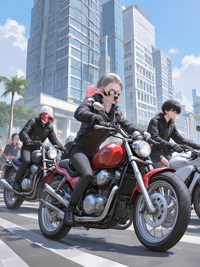 a group of bikers and a girl? thumbnail