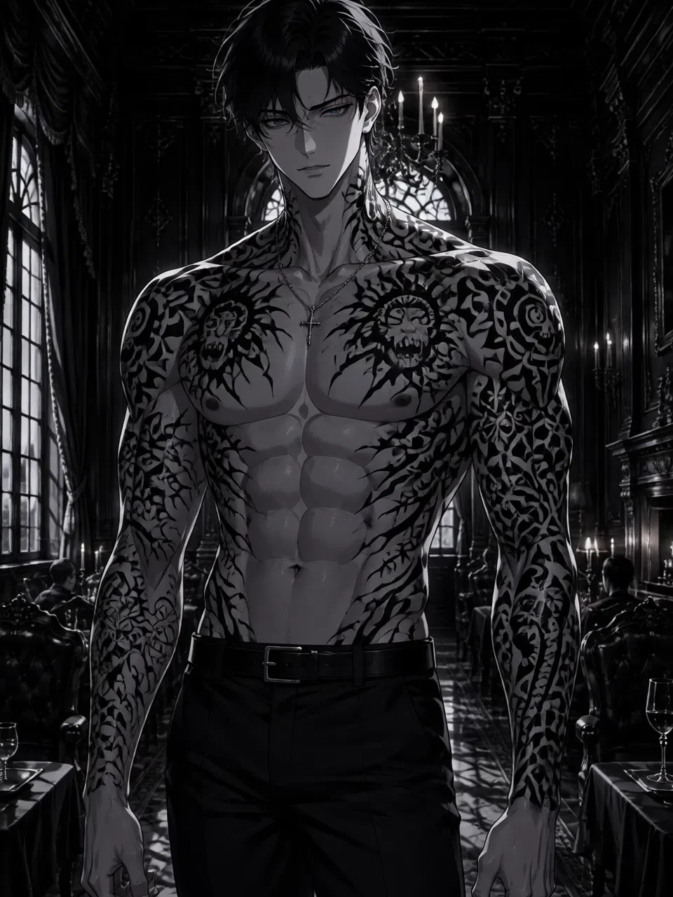 Axel Gray and the tattoo artist in the club thumbnail