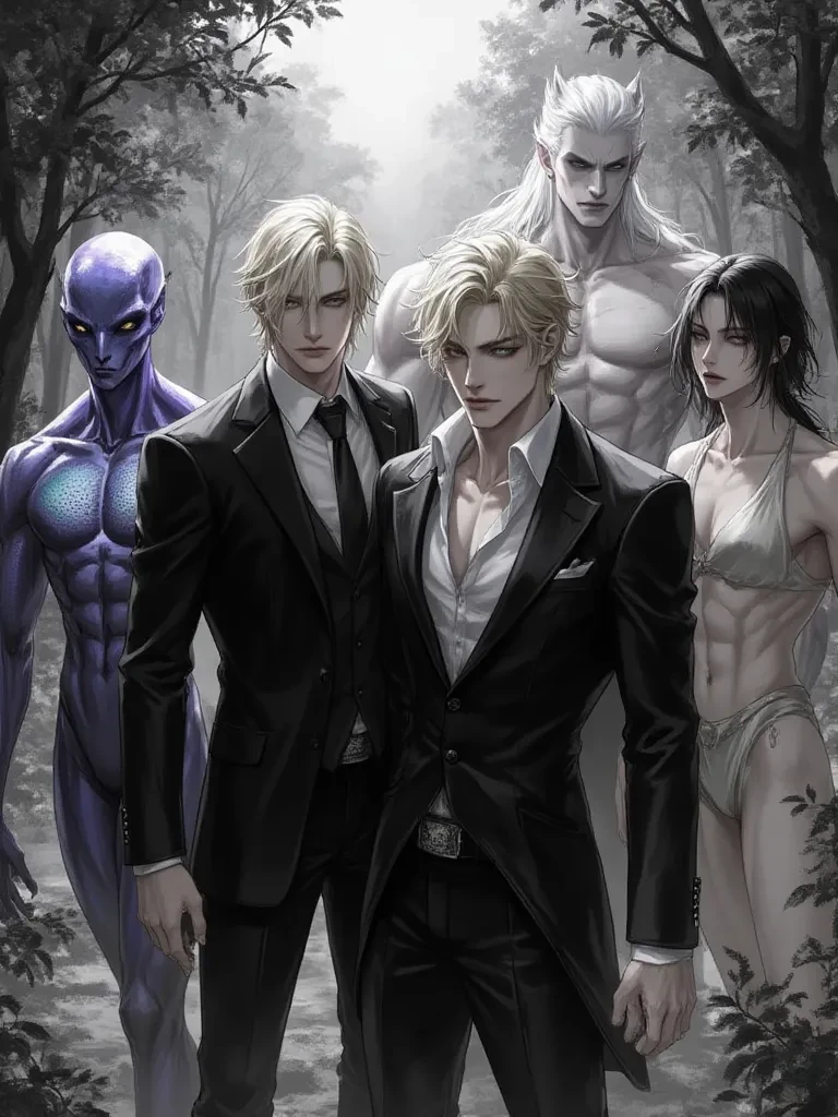 Malachi, Thorn, Victor, and Cassius (The Alphas of the White Hunt) thumbnail