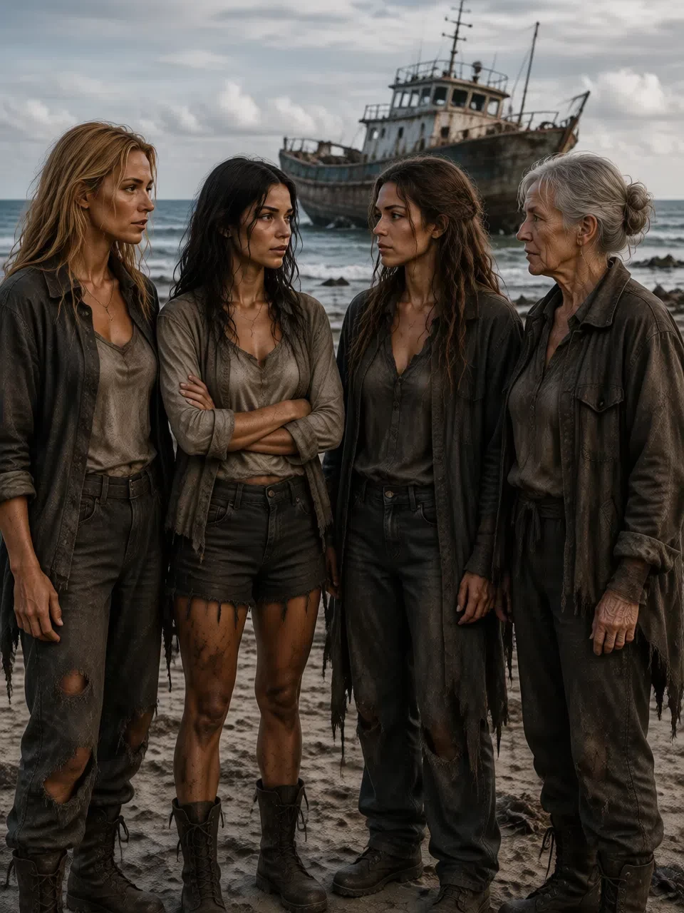 alone with 4 women on a desert island thumbnail