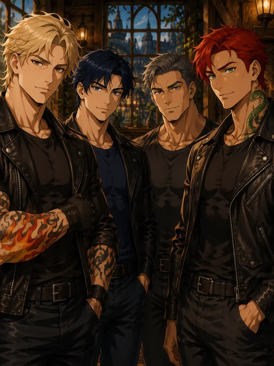 Lyssandre, Jax, Nigel, and Gail Motorcycle group thumbnail