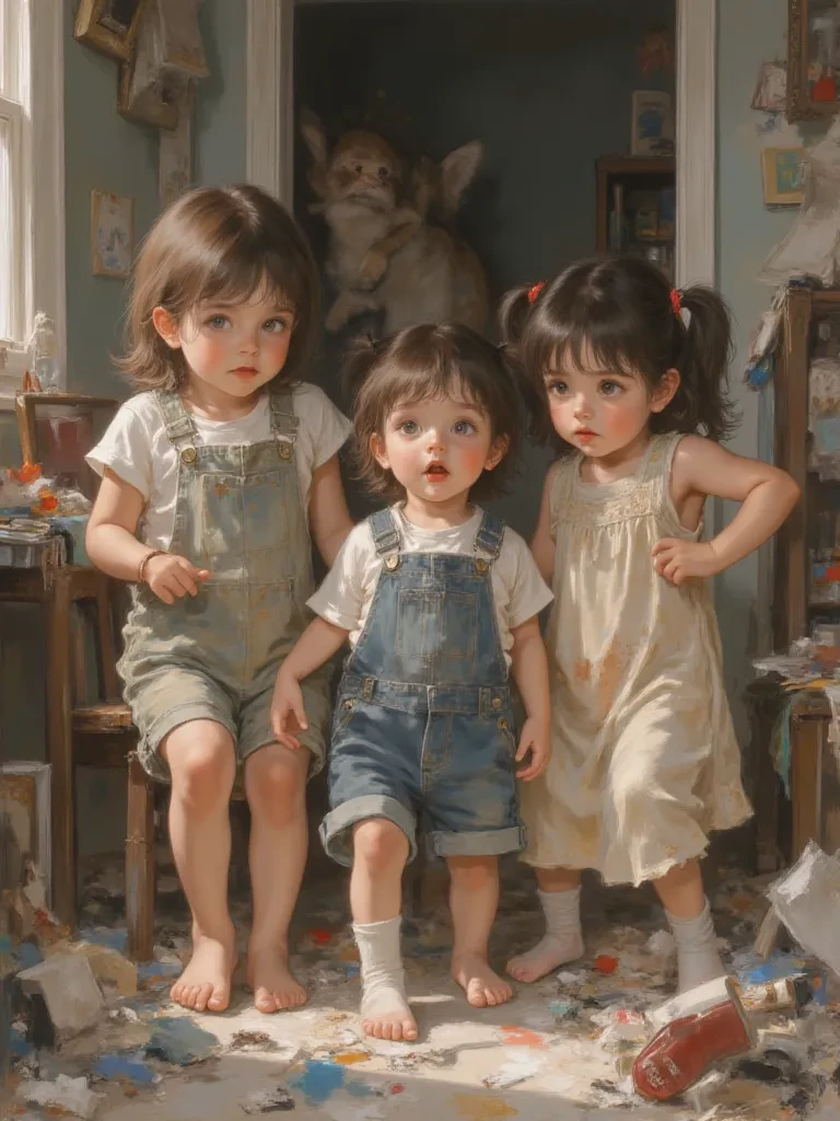 The Mischievous Trio (Three Toddler Thieves) thumbnail