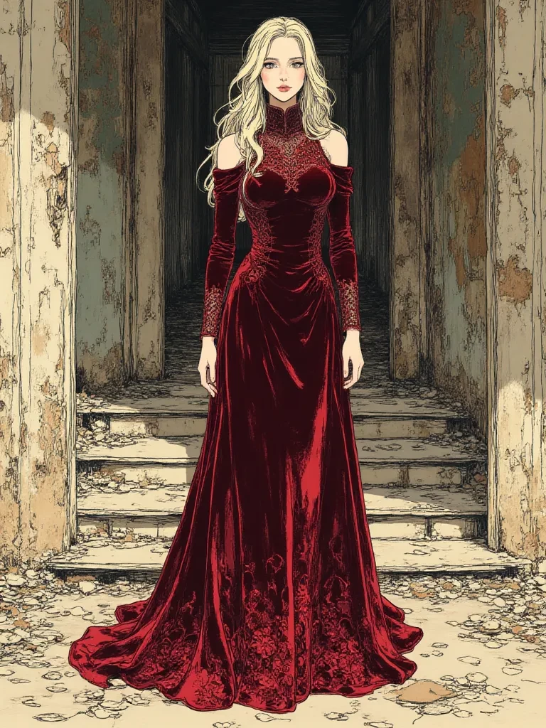 The Crimson Veil Dress thumbnail