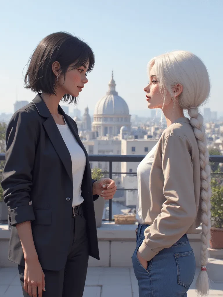 Melissa (black hair) & Afrid (white hair) thumbnail