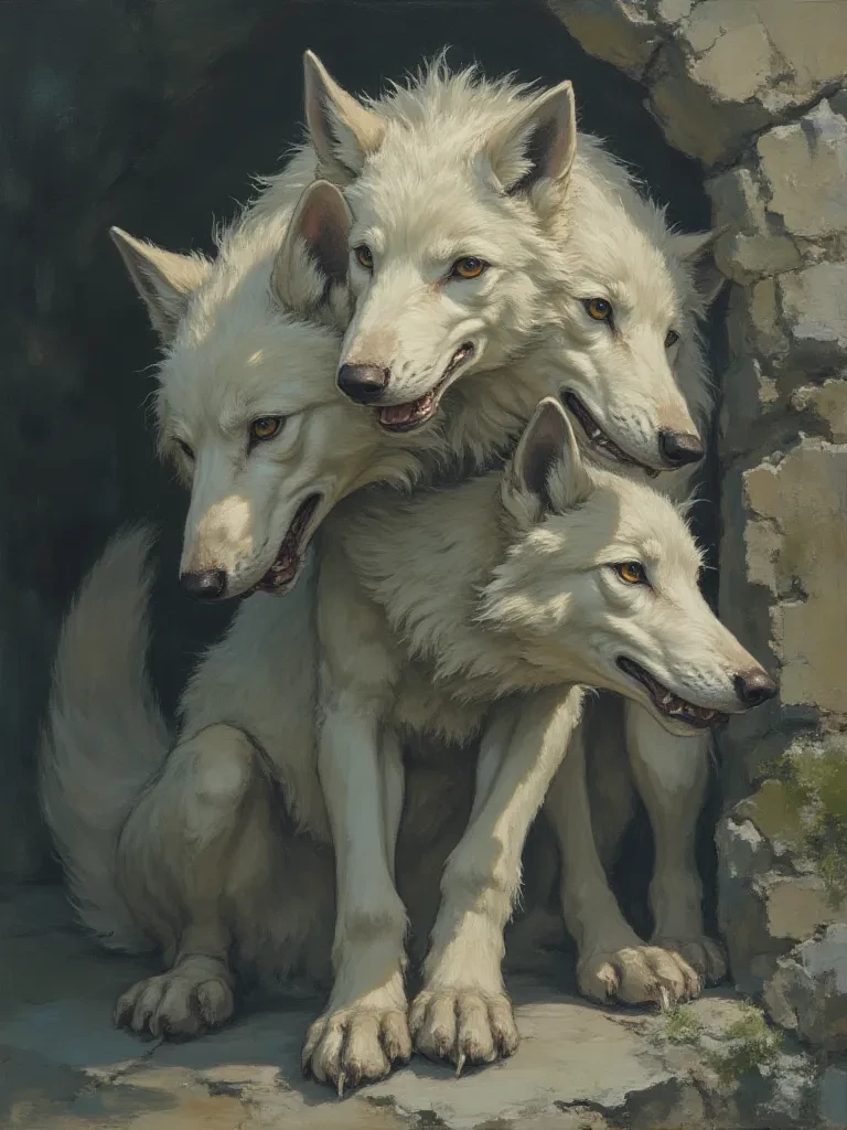 Pack of female wolf thumbnail