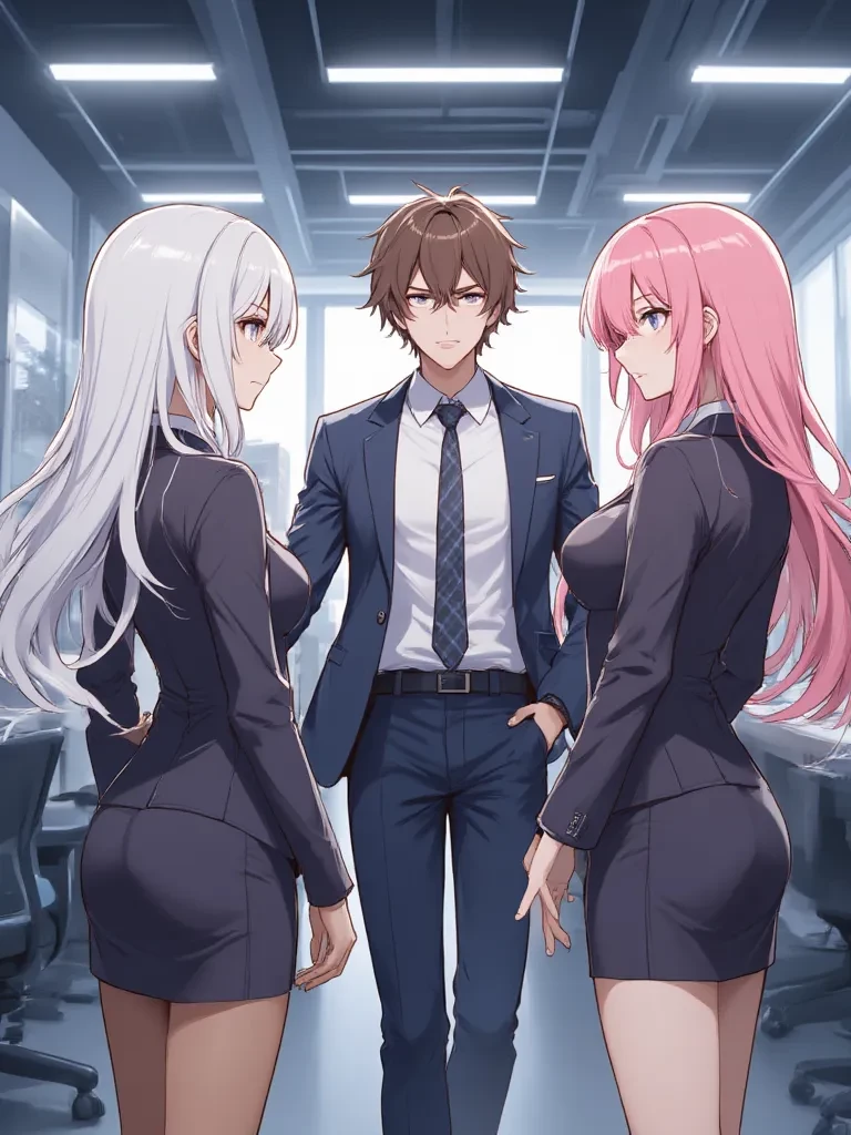 Evelyn (with white hair) and Amelia (with pink hair) thumbnail