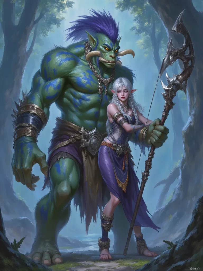 Juju'ba (the troll) & Naisha (the elf) thumbnail