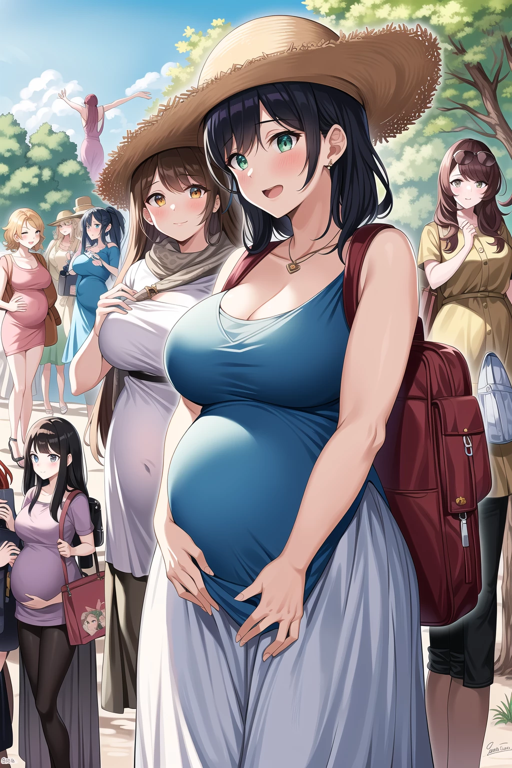 Five Pregnant Women at the Park thumbnail