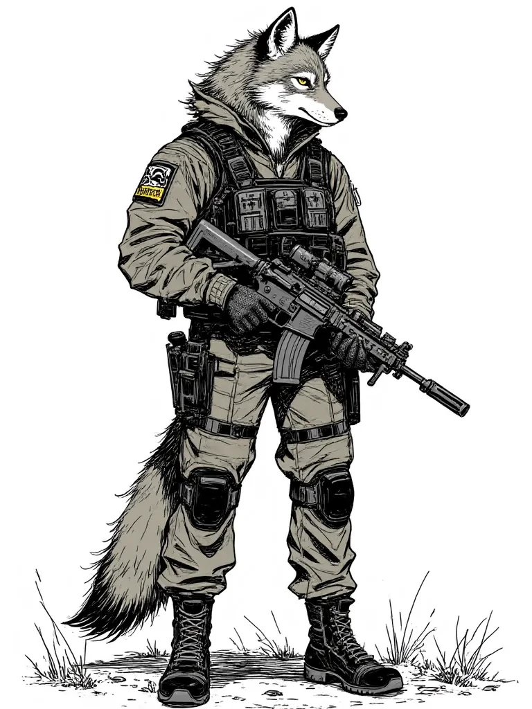 Furry Wolf Soldier thumbnail