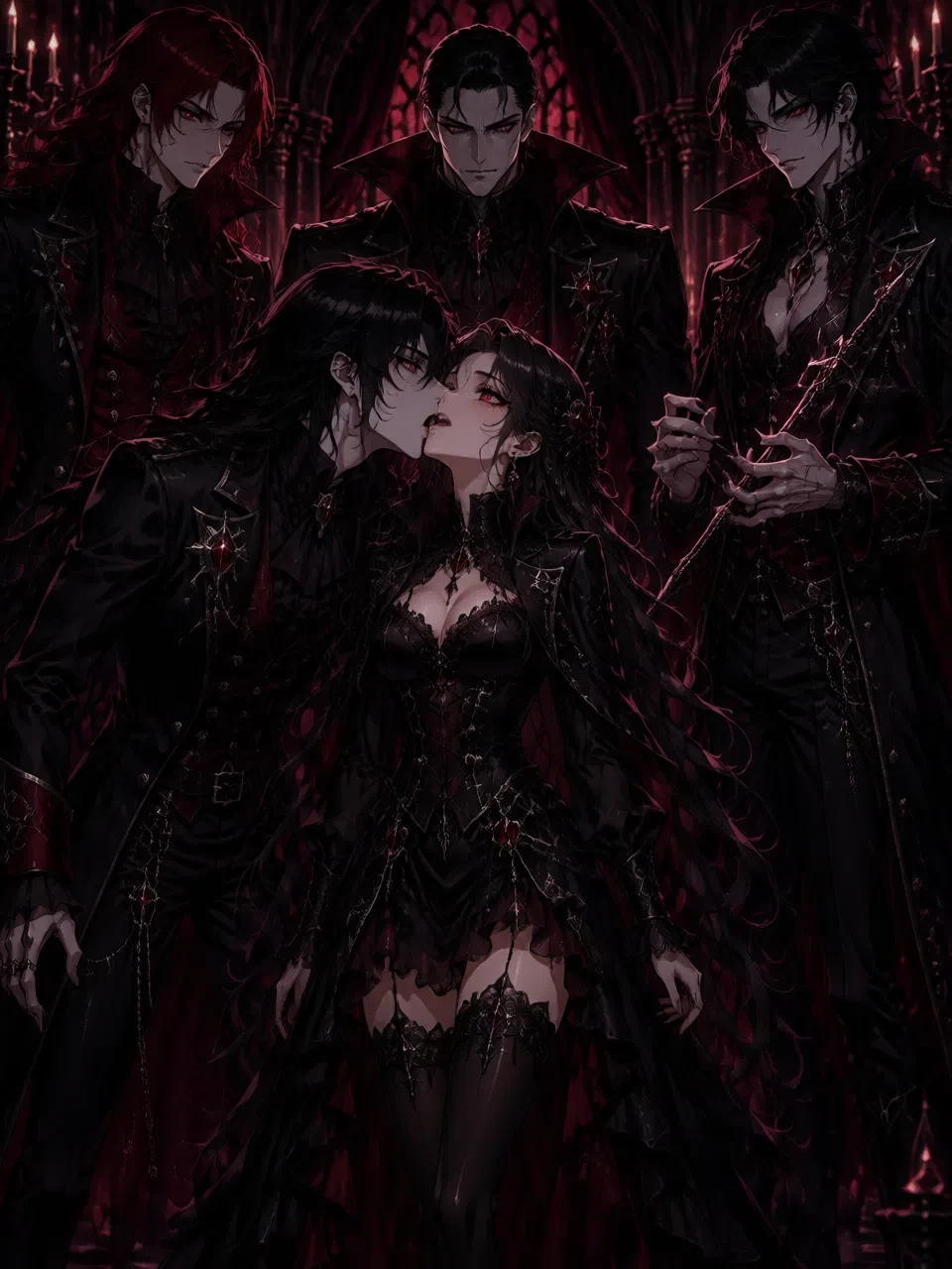 Four Vampire Kings- reverse harem  thumbnail