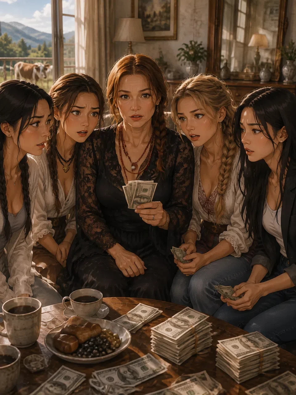 desperate mother with her 4 daughters thumbnail