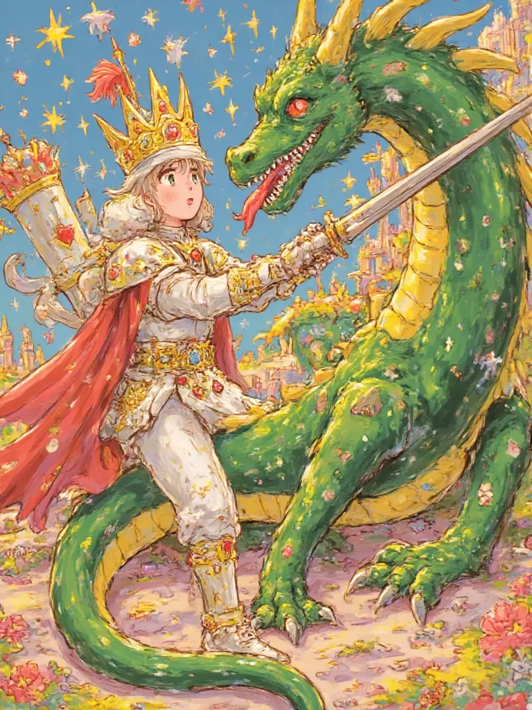 King Roland battling Cedric as a dragon thumbnail