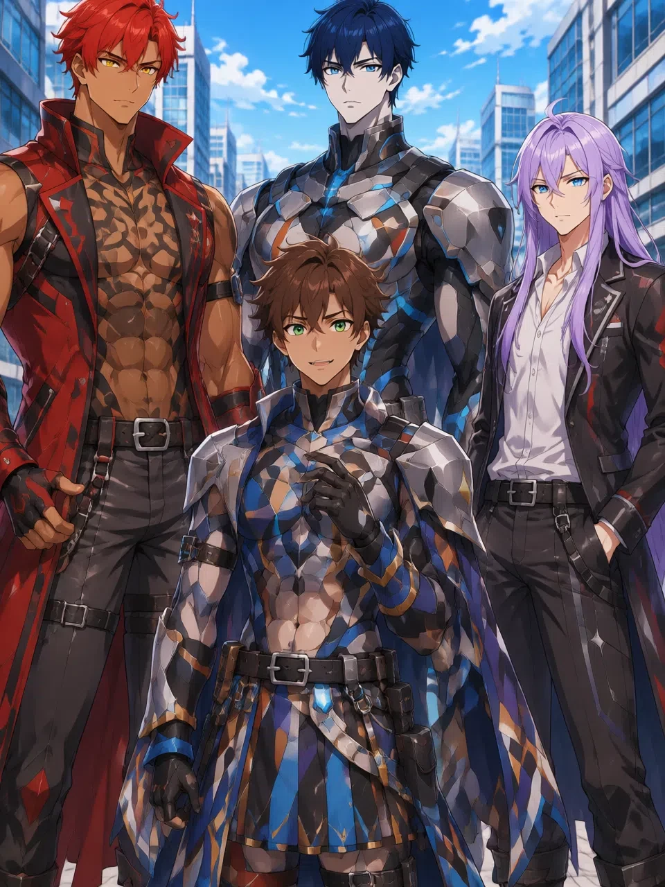 Zyn, jax, kai and dante Brimstone. the 4 dragon princes of Azure. thumbnail