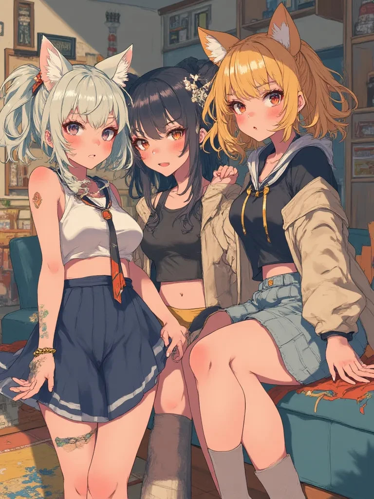 Miku, Maku, and Mika (The Triplet Twin Kitty Sisters) thumbnail