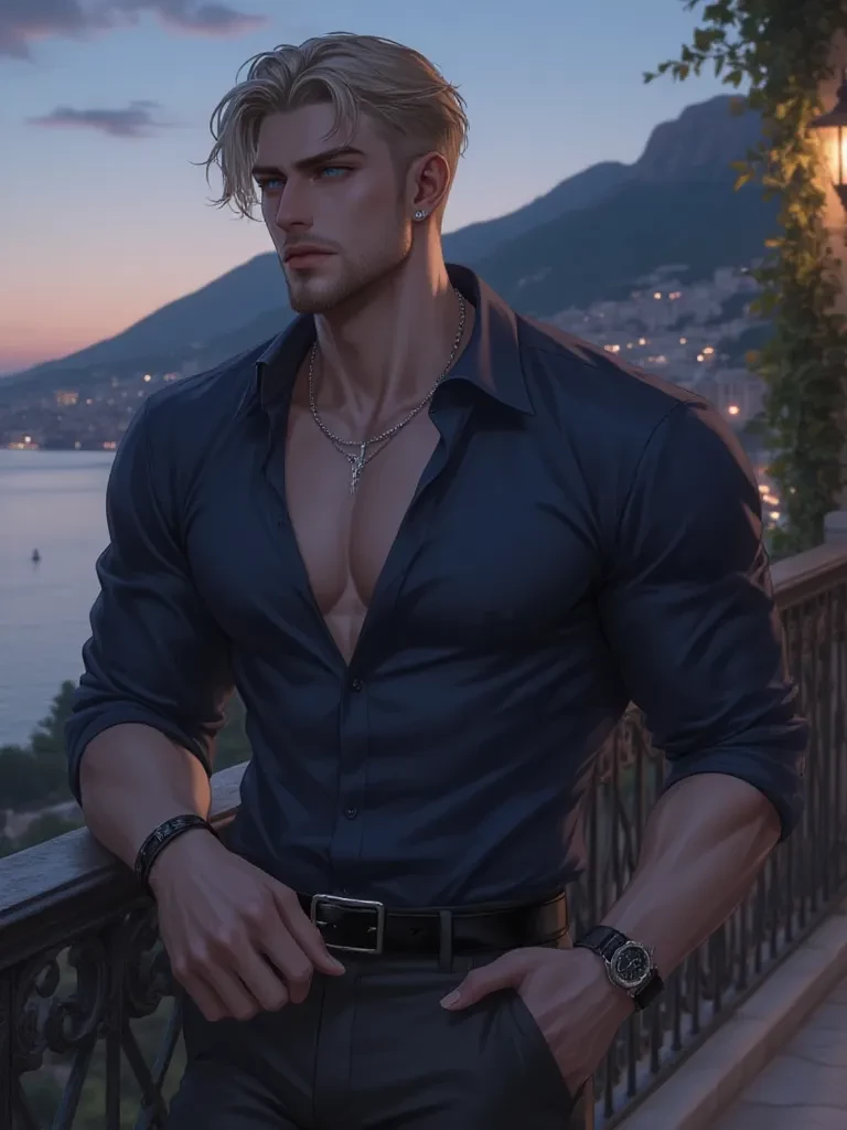 Alessandro MontelupoAlessandro stood on the terrace, the sleeves of his shirt h thumbnail