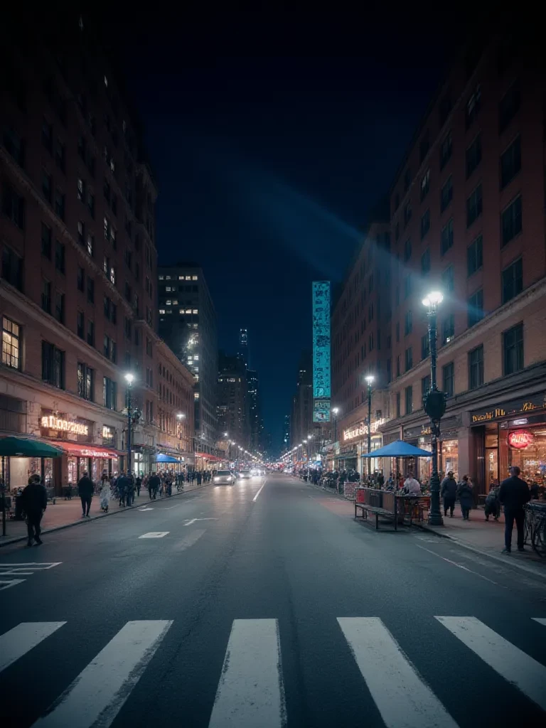 New York streets at night  thumbnail